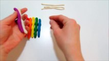 Play Doh Como hacer una paleta dulce arcoiris DIY Lollipop plastilina