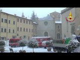 Visso - Terremoto. Panoramica con la neve (05.01.17)