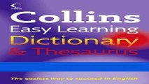 Collins Easy Learning Dictionary and Thesaurus Full Free