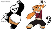 Kung Fu Panda 3 Po and Tigress Coloring Page! Fun Activity for Kids Toddlers and Children!