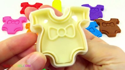 Play Dough Baby Onesie Mold Learn Colors Fun and Creative Play Doh Video for Kids