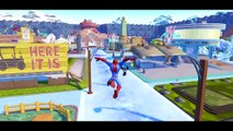 Frozen Elsa Kidnapped by Venom ! Spiderman saves Disney Princess From Jail McQueen Monster Truck