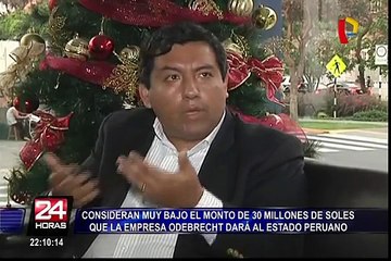 Consideran muy bajo monto que Odebrecht dará al Estado peruano