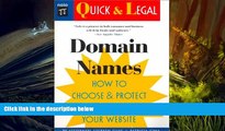 PDF [DOWNLOAD] Domain Names: How to Choose and Protect a Great Name for Your Website (Quick