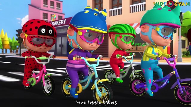 Five Little Babies Cycling On The Street Videogyan 3D Rhymes Baby Songs And Nursery Rhymes-CrpXxwSNeT4