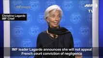 Lagarde will not appeal French court for negligence conviction