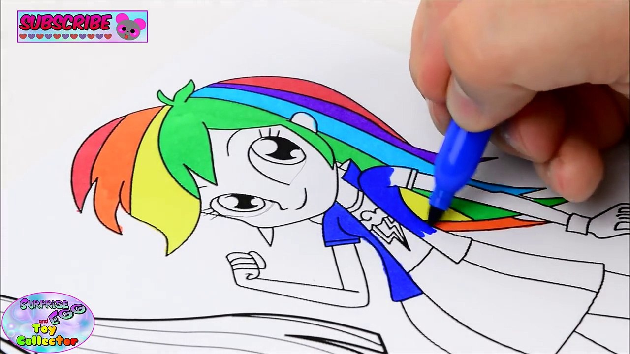 My Little Pony Coloring Book Rainbow Dash Twilight MLPEG Episode Surprise Egg and Toy Collector SETC