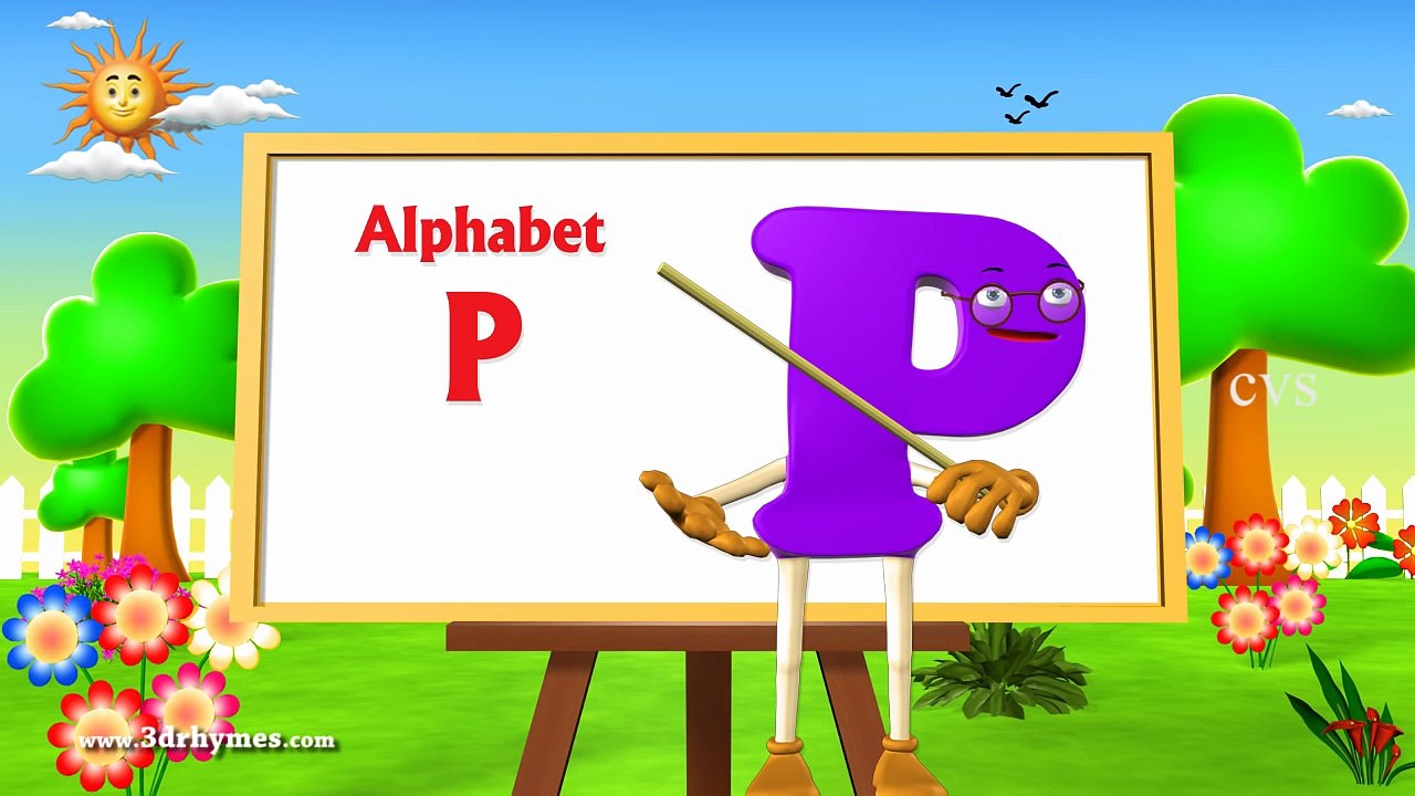 Letter P Song - 3D Animation Learning English Alphabet ABC Songs For children-mYr8o0q4UFY