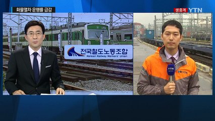화물열차 운행률 30% 급감...물류대란 우려 / YTN (Yes! Top News)