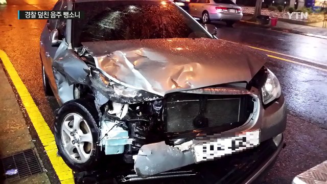 경찰 덮친 음주 뺑소니...택시기사 추적에 잡혔다 / YTN (Yes! Top News)