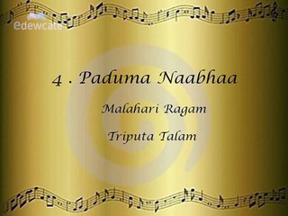 Learn Carnatic Classical Vocals -  8-3 Geetham 'Paduma naabha'-8Wd3ecaZ2b8