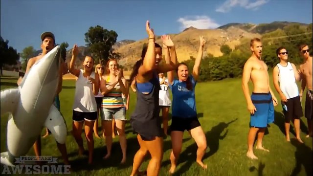 PEOPLE ARE AWESOME 2017 Giant zip line to slip ‘n’ slide HD