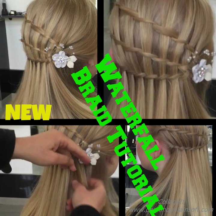 3 minutes 2017 .** Triple Waterfall Braid hair Tutorial Amal Hermuz TV