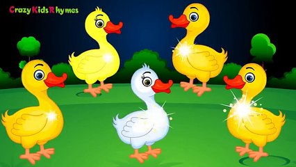Five Little Ducks Finger Family Nursery Rhyme - Kids Animation Rhymes Songs Finger Family Song