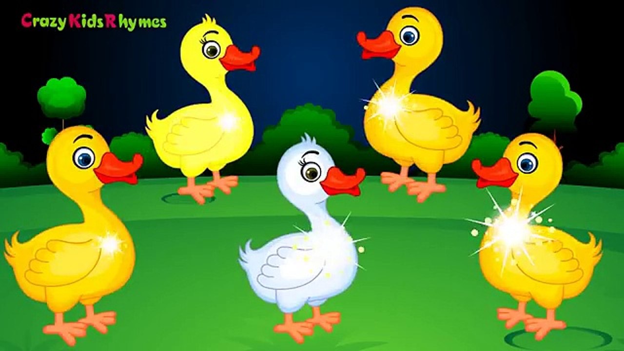 Five Little Ducks Finger Family Nursery Rhyme - Kids Animation Rhymes Songs Finger Family Song