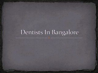 Dentists In Bangalore - Dental Implants