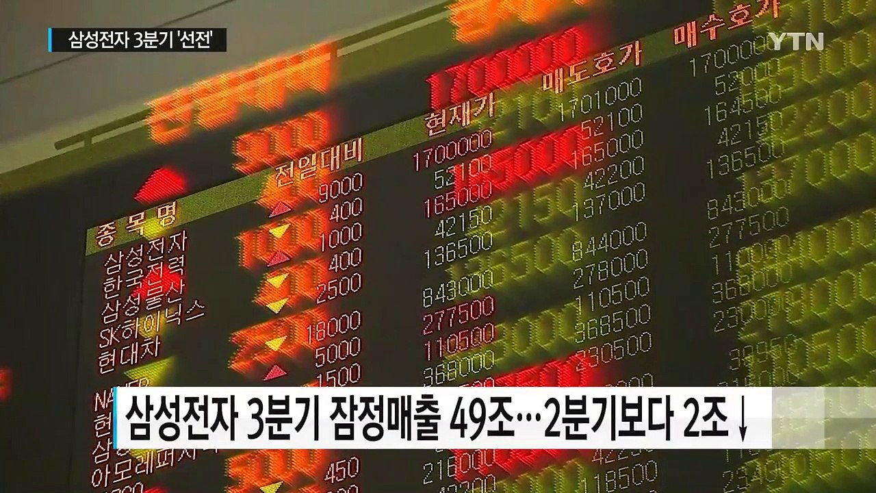 삼성전자 3분기 영업이익 7.8조 "리콜 손실, 반도체로 만회" / YTN (Yes!...