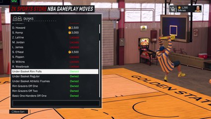 NBA 2K17 under basket rim pulls