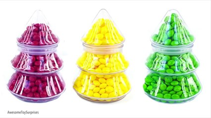Christmas Trees Learn Colors Candy Skittles Toy Surprises Paw Patrol Yo Gabba Gabba Inside Out