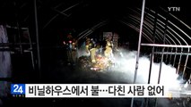 비닐하우스에서 불...다친 사람 없어 / YTN (Yes! Top News)