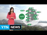 [날씨] 오늘 구름 많고 선선...내일 차가운 가을비 / YTN (Yes! Top News)