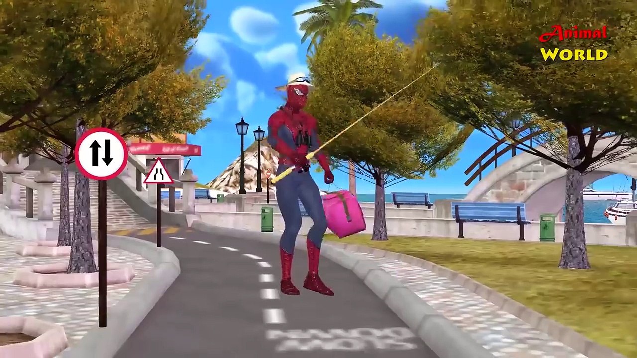 Colors Dinosaurs Vs Spiderman Finger Family Children Songs | Sharks Vs Spiderman Cartoon Short Movie