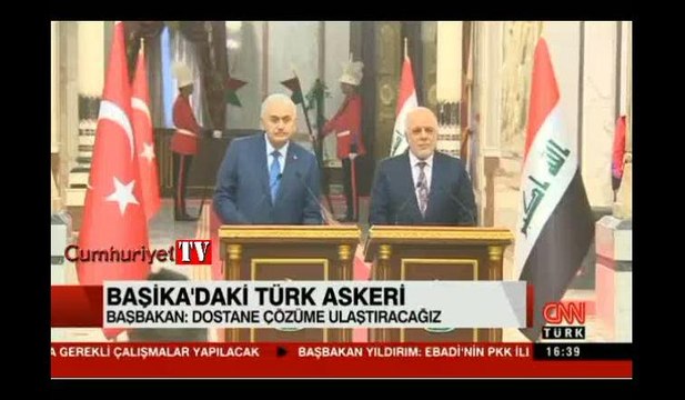 Iraklı muhabir Türk askeri Başika'dan ne zaman çekilecek diye sordu, Binali Yıldırım yanıt verdi