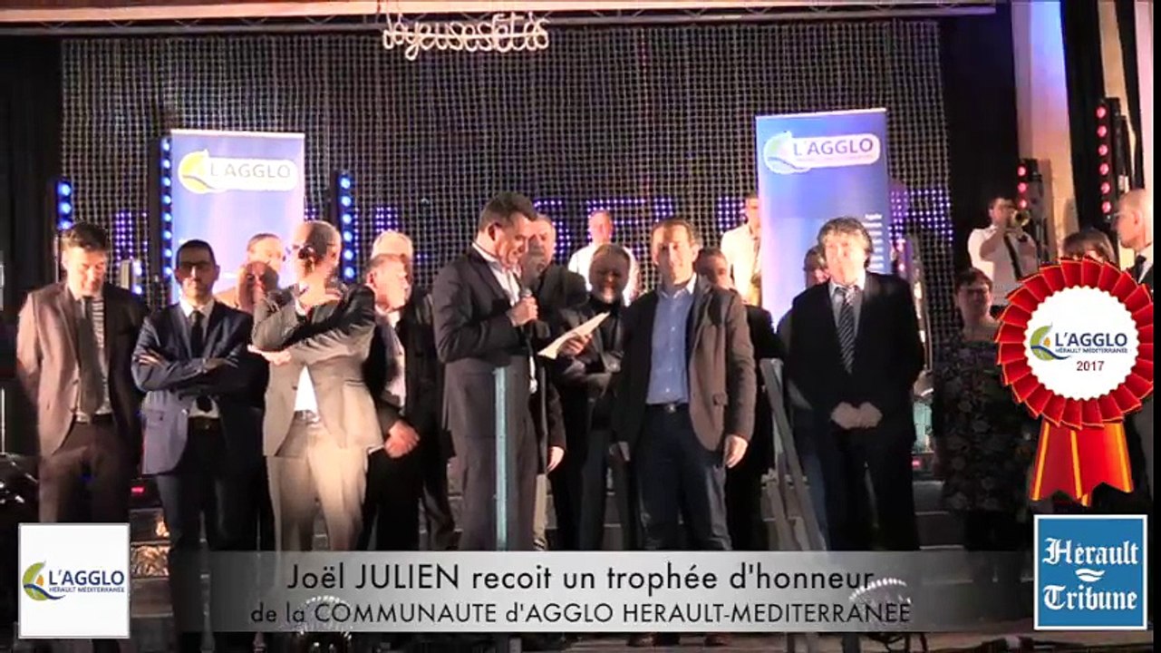 Joël JULIEN - TROPHEE D HONNEUR lors des VOEUX de l'AGGLO CAHM 2017 à LEZIGNAN LA CEBE