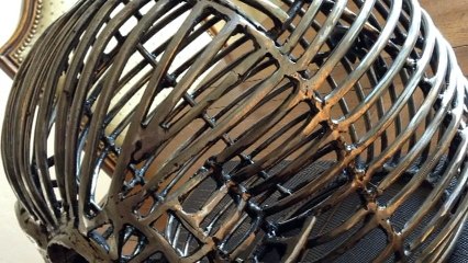 Tete de mort metal fer forgé