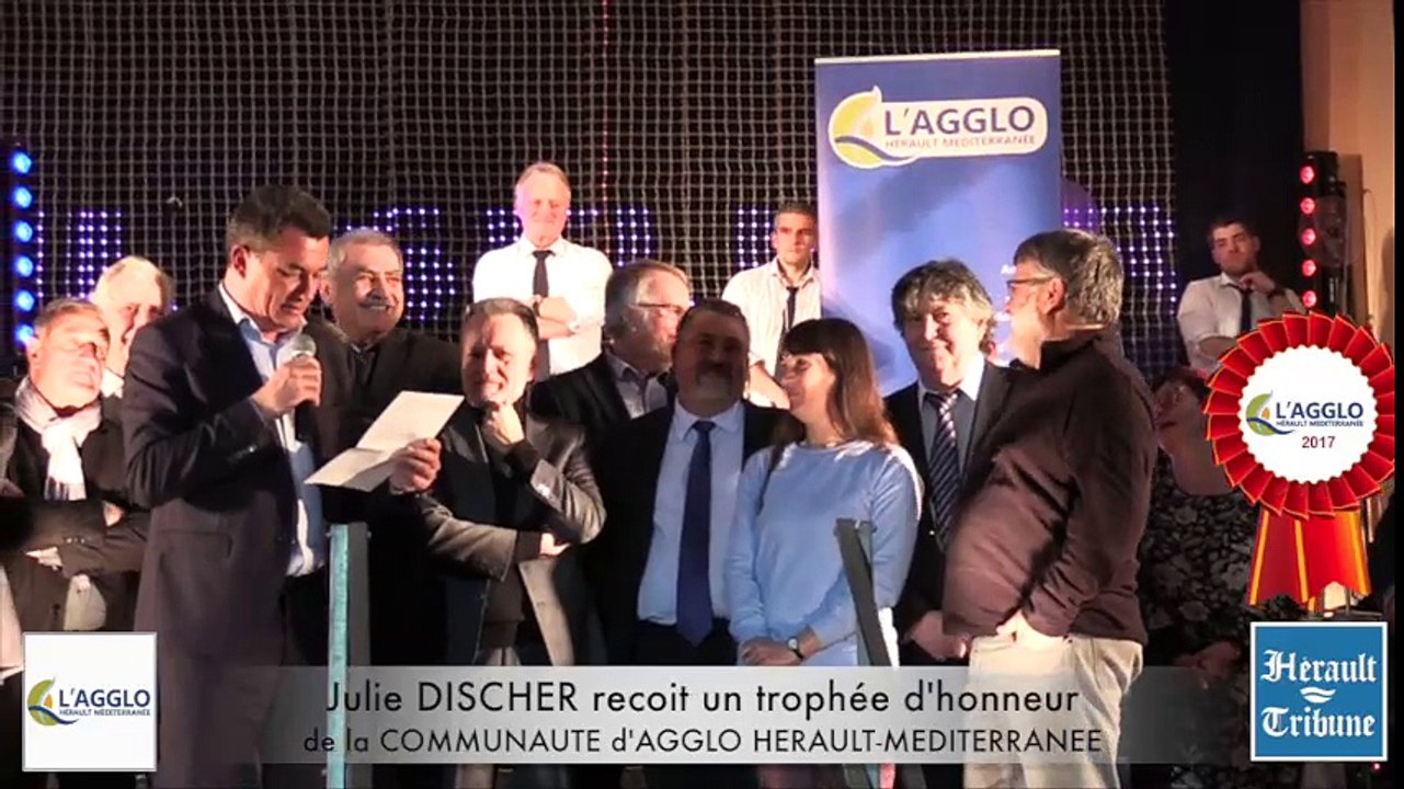 Julie DISCHER - TROPHEE D HONNEUR lors des VOEUX de l'AGGLO CAHM 2017 à LEZIGNAN LA CEBE