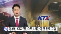 경부선 KTX 단전으로 1시간 동안 선로 고립 / YTN (Yes! Top News)