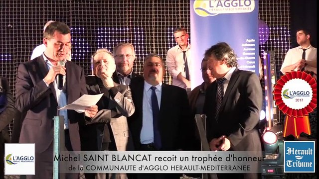 Michel SAINT BLANCAT - TROPHEE D HONNEUR lors des VOEUX de l'AGGLO CAHM 2017 à LEZIGNAN LA CEBE -