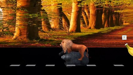 Lion Hunting Jurassic World Animals Dinosaurs Elephant Gorilla Bear Finger Family Nursery Collection