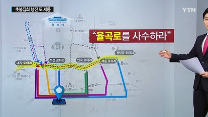 경찰이 막은 '학익진 촛불 행진'..."율곡로를 확보하라" / YTN (Yes! Top News)