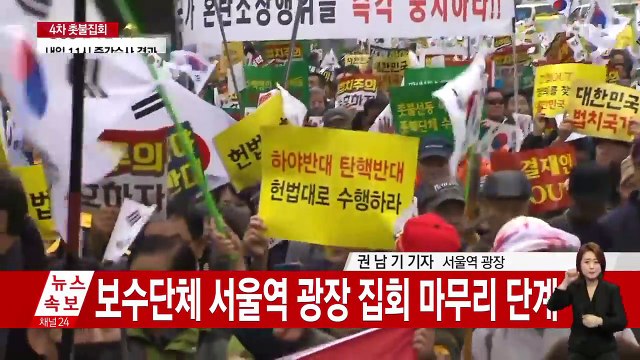 대통령 하야 반대 ...보수단체 맞불집회 / YTN (Yes! Top News)