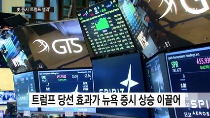 트럼프 당선 후 날개 단 뉴욕증시...다우지수 19,000 돌파 / YTN (Yes! Top News)