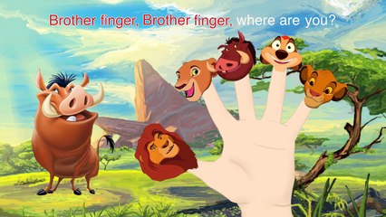 Lion King Finger Family Nursery Rhymes Lyrics