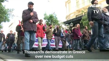 Thousands demonstrate in Greece over new budget cuts