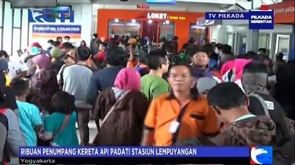 Kepadatan Arus Balik Liburan di Stasiun Lempuyangan