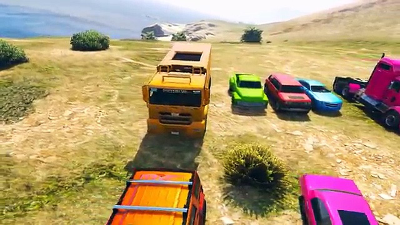 Cartoons about cars - Long Colored Cars and Spider-Man with Music Kids Cartoon with Cars