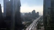 Time Lapse Images of Beijing Remaining in Dirty Weather