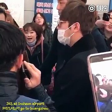 JANG KEUN SUK AT INCHEON AIRPORT ARRİVAL TO GUANGZHOU AIRPORT CHİNA 07.01.2017