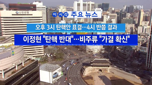 [YTN 실시간뉴스] 청와대 초긴장...가결 시 황교안 대행체제 / YTN (Yes! Top News)