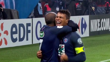 Thiago Silva Goal - PSG 1-0 Bastia (Coupe de la France 2017)