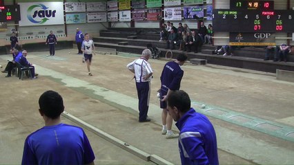 Troisième tour, tir rapide double, Sport Boules, Club Elite Masculin, J8, Aix-les-Bains contre Fontaine, saison 2016-2017