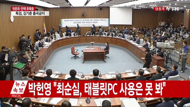 최순실 국정조사 4차 청문회 ⑧ / YTN (Yes! Top News)