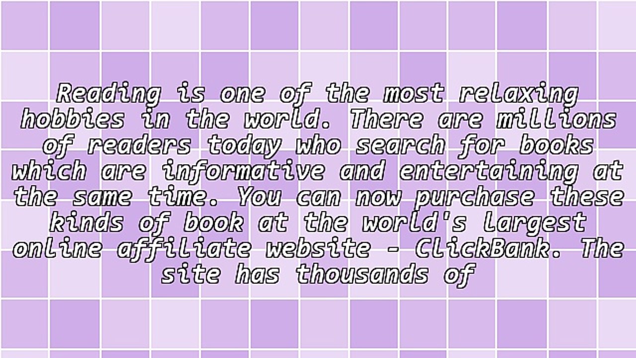 The Perfect Product to Sell - E-Books!