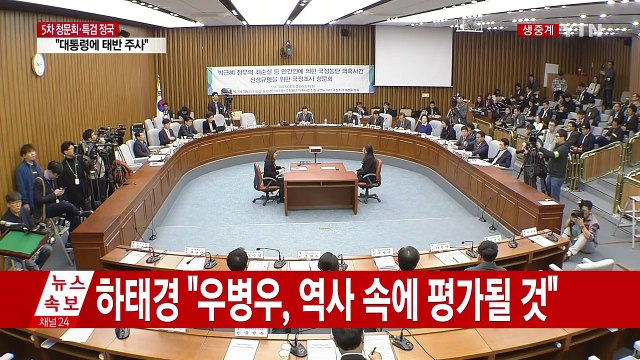 최순실 국정조사 5차 청문회 (17) / YTN (Yes! Top News)