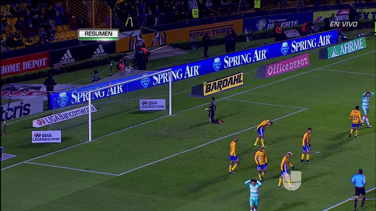 Resumen del Partido Tigres 0 - 0 Santos Jornada 1 Clausura 2017