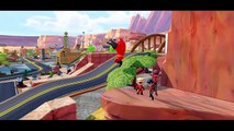 T REX DINOSAURS ATTACK LIGHTNING MCQUEEN CARS The Incredibles Saves Macuin - Nursery Rhymes Song